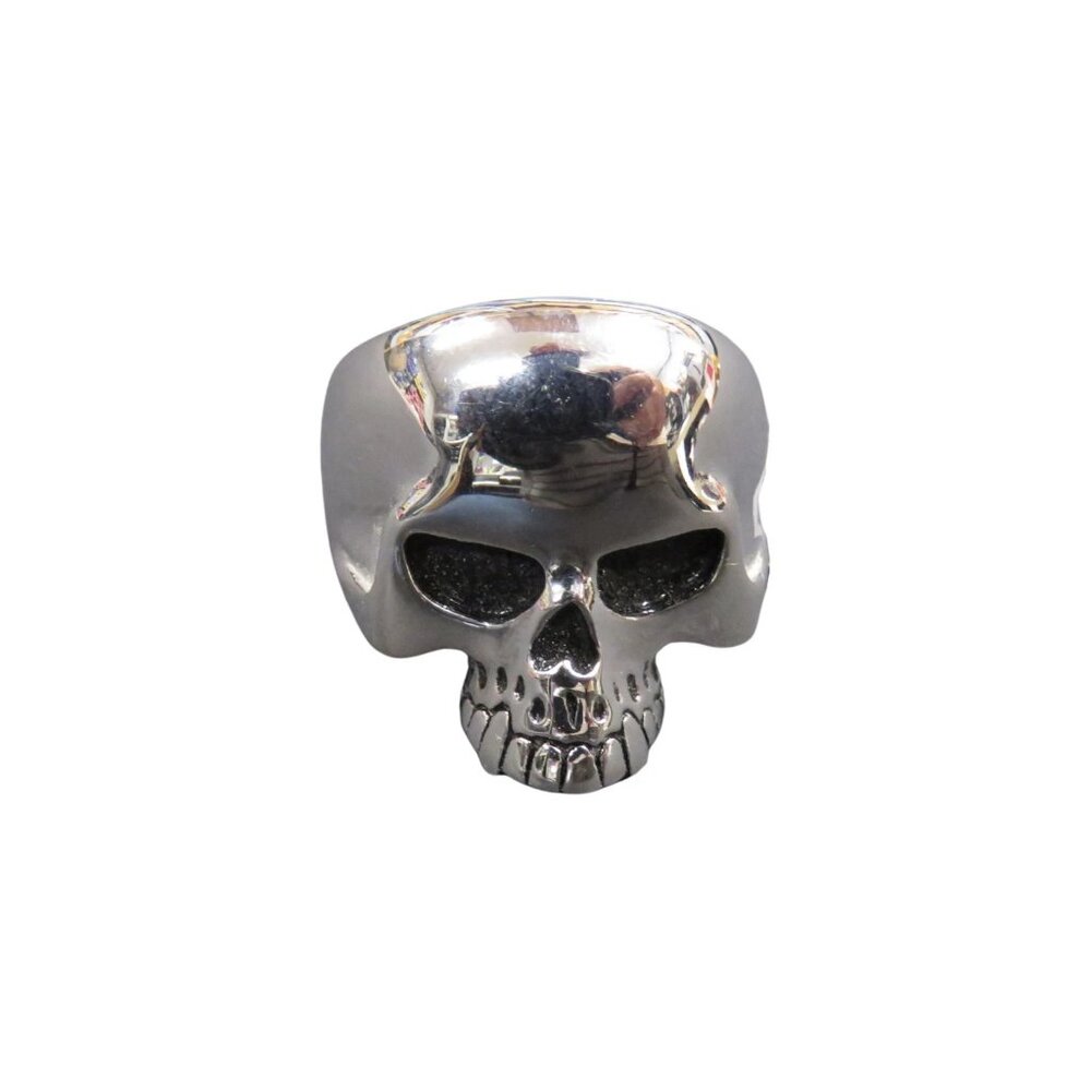 Inox Men's Stainless Steel Polished Skull Ring
